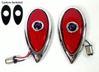 Flush Mount Blue Dot LED Tail Lights Kit with Gasket for Ford (1938–1939)