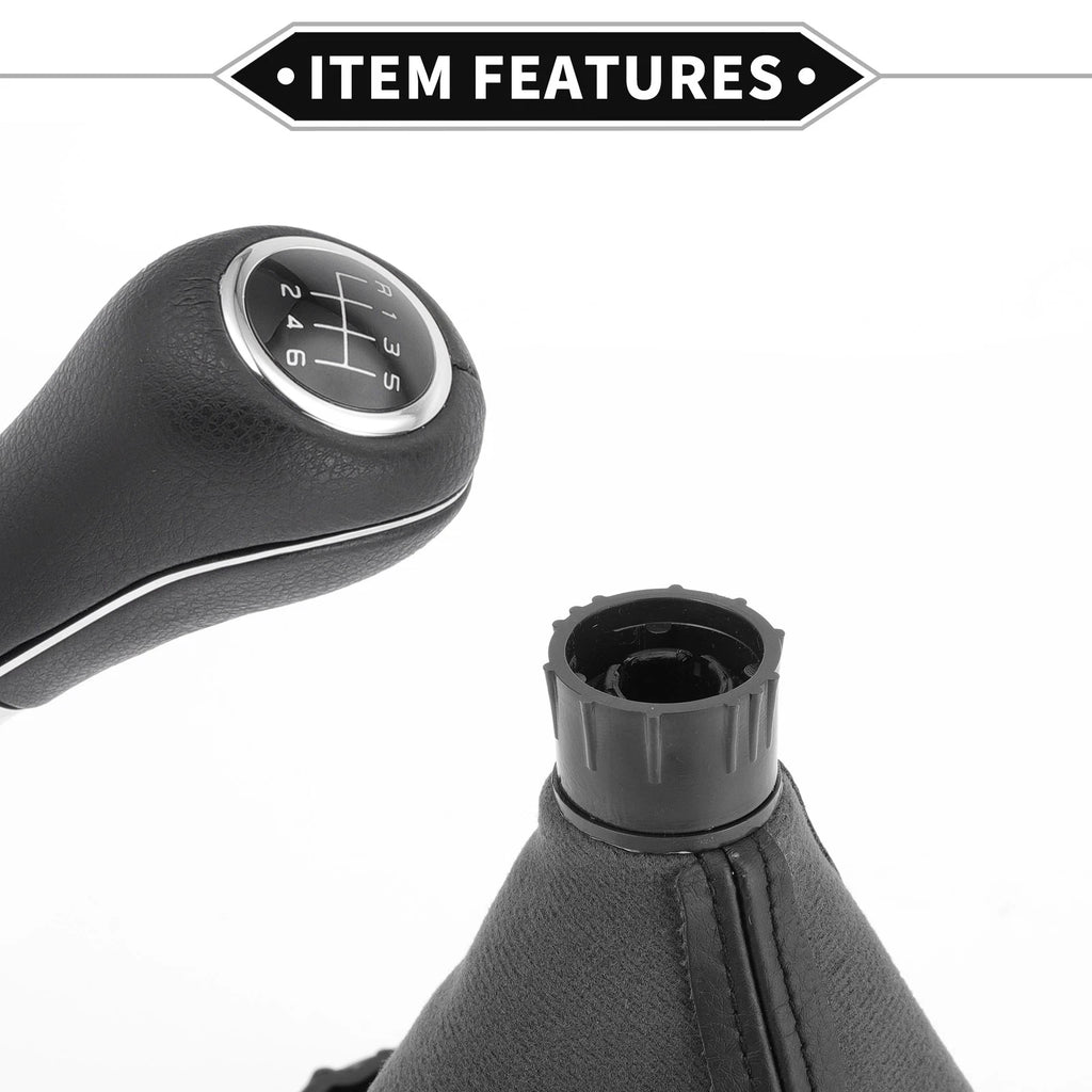 6 Speed Shift Knob with Boot Cover for Mercedes Benz W203 S203 (2004–2007)