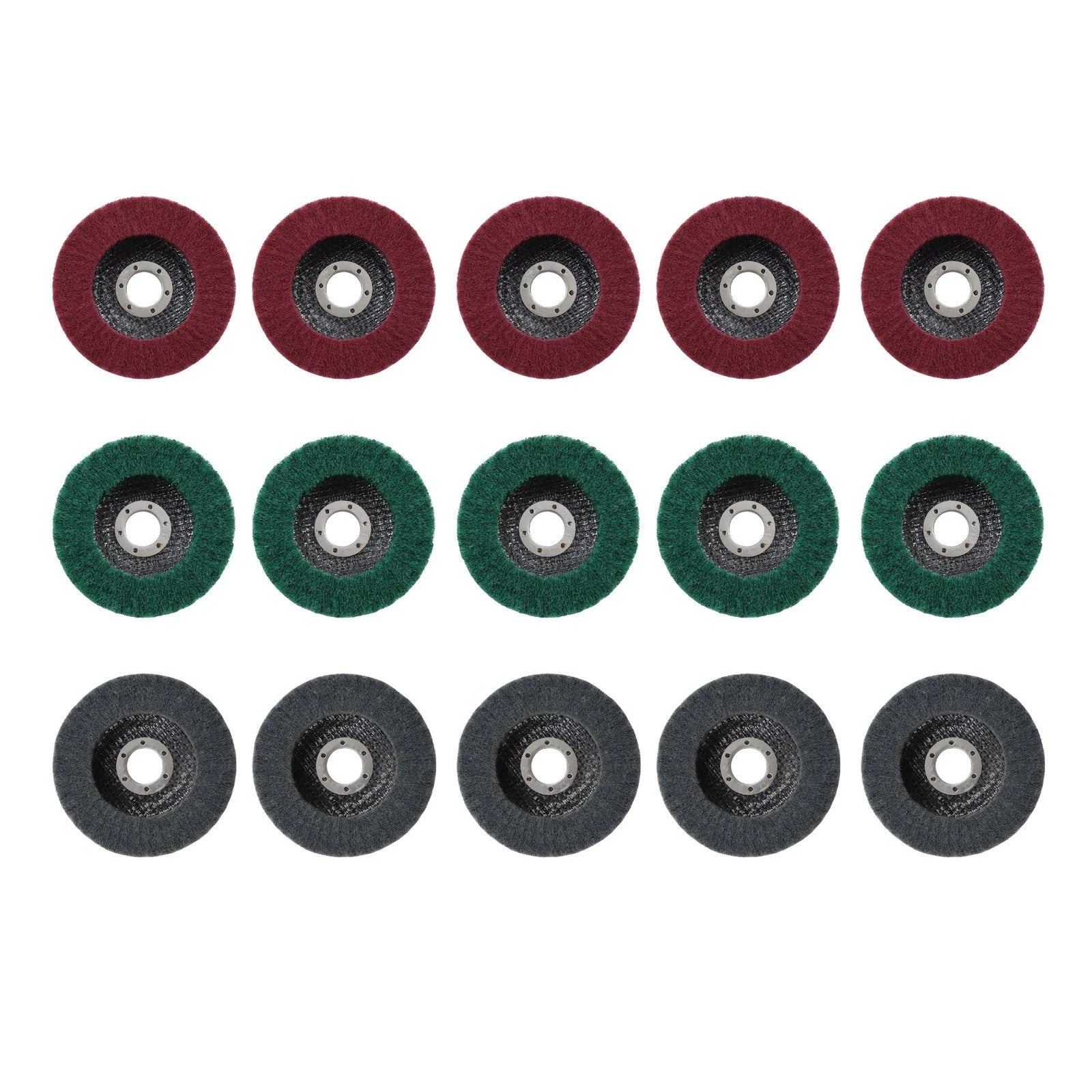 Set of 15 Flap Wheels 180# 320# 600# for 4.5 Inch Discs