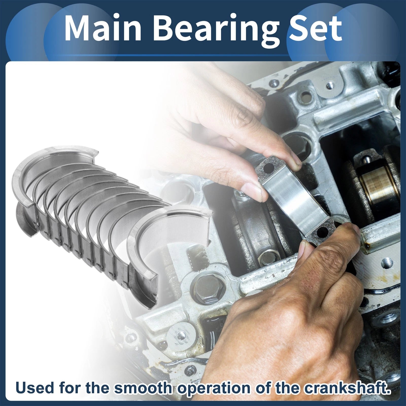 Main Bearing Set No. 12207D0200 for Nissan 200SX (1984–1985) 10 Pcs