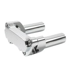 Chrome 4" Risers 1" Handlebar Clamp for Harley Fat Boy, Low Rider, Softail