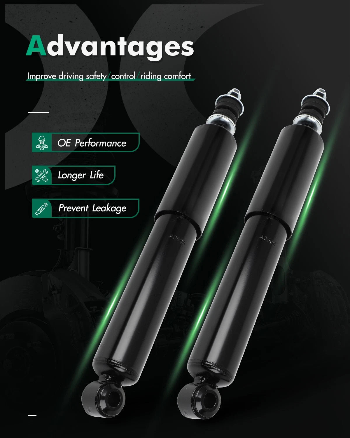Pair Shock Absorber Struts for Ford E-150 E-250 E-350 (2003–2014)