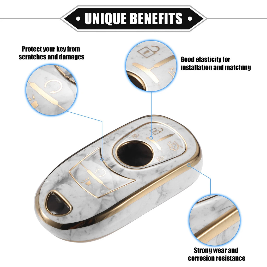 6 Buttons Remote Smart Key Fob Cover Case for Buick Enclave, Verano (2013–2020)