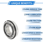 6003NR Deep Groove Ball Bearing for Scooter Skateboard Wheel (17x35x10mm)