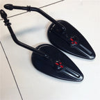 Black Skull Zombie Side Racing Mirrors for Harley Electra Glide Special (2017–2023)