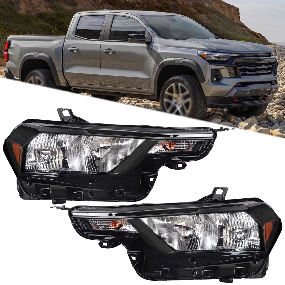 Set of 2 Halogen Headlights for Chevrolet Colorado (2023–2025) Black