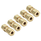 5-Pack / 3/16 OD / Brass Compression Fittings Connector for Brake Line-Unions