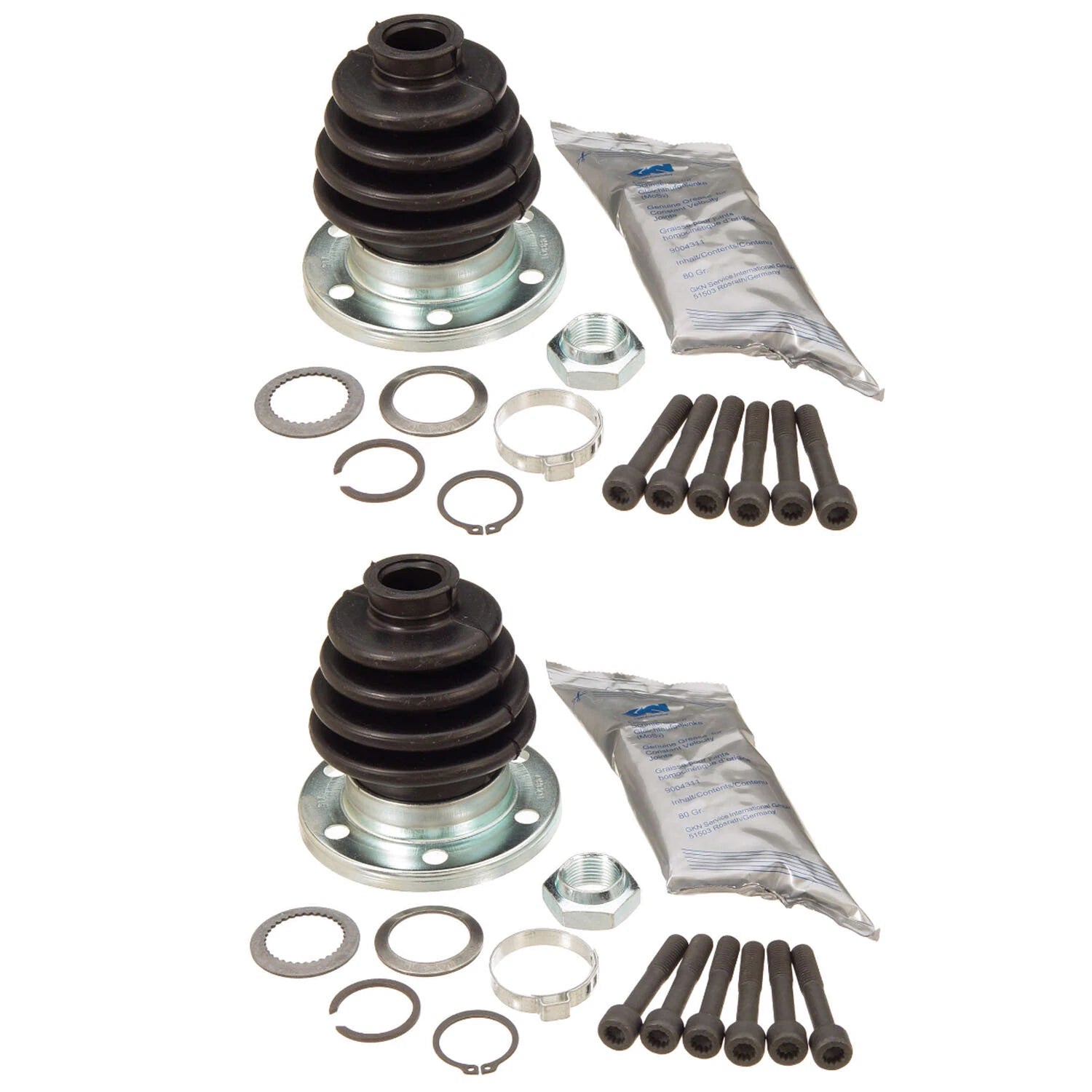 Set of 2 Inner CV Axle Joint Boot Kits 300468 for Audi 80 Quattro (1980–1996)