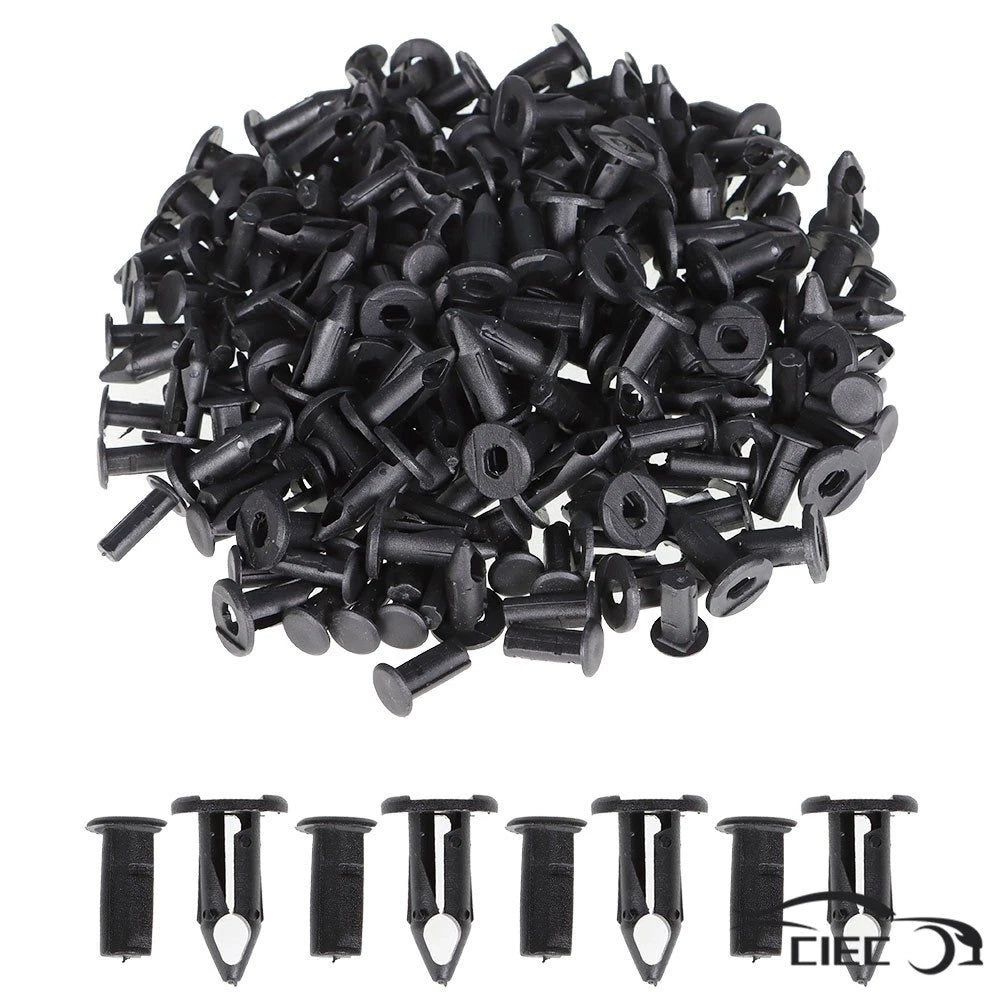 Set of 100 Plastic Rivets for Car Auto Fender (Universal)
