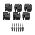Set of 6 Ignition Coils & Spark Plugs for I30 W203 W211 V6 (Bosch, Denso)