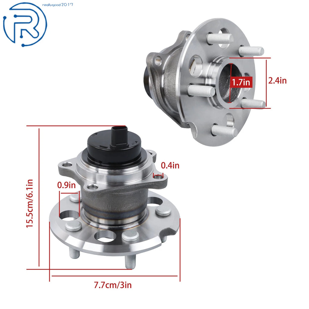 Pair Rear Wheel Hub Bearings for Toyota Sienna (2004-2010)