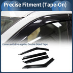 Set of 4 Window Deflectors for Ford Explorer (2020) - Black Vent Visors