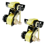 Ladder Rack Ratchet Straps 1.5" x 7.5' J-Hook for 2" Round Tube Mount