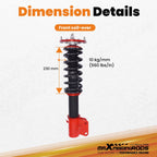 Front Pair Coilover Shock Struts for Subaru Legacy Outback (2000–2004)