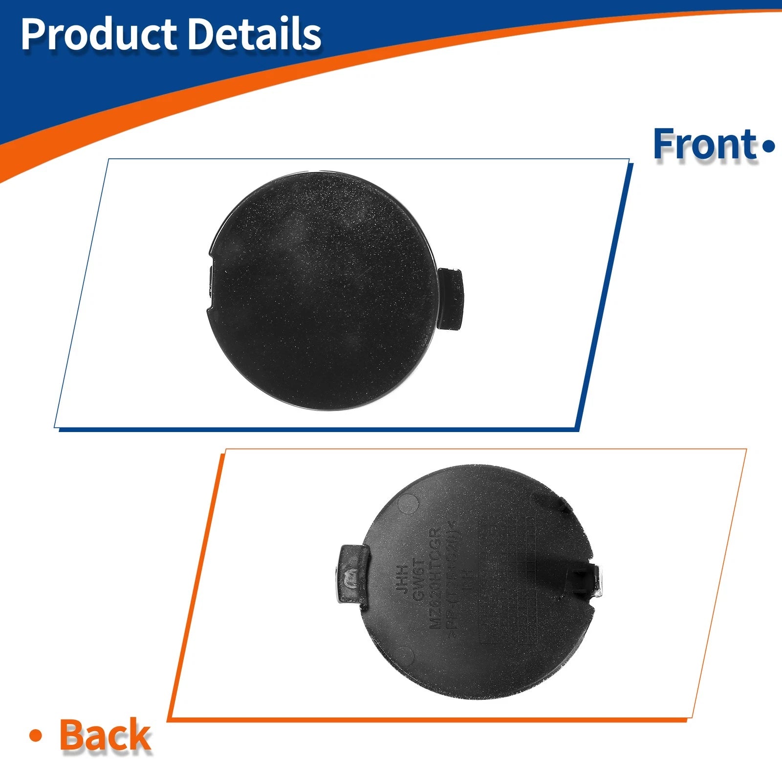Tow Hook Cover for Mazda 6 (2008–2012) No.GS1D50A11 Black