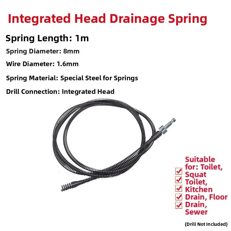 8mm Plumbing Snake Tool for Toilets, Sinks, Bathtubs, Floor Drains