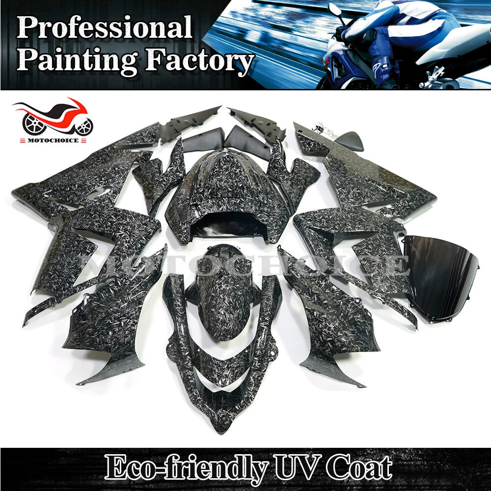 Forged Carbon Fiber Fairing Kit for Kawasaki Ninja ZX10R (2004–2005)