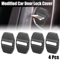 Set of 4 Car Door Lock Latches Cover Protector for Dodge Charger (2016–2021) Black & Gray