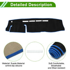 Dashboard Cover Mat for Toyota Hiace 200 (2004) Sun Protector Pad Black Blue