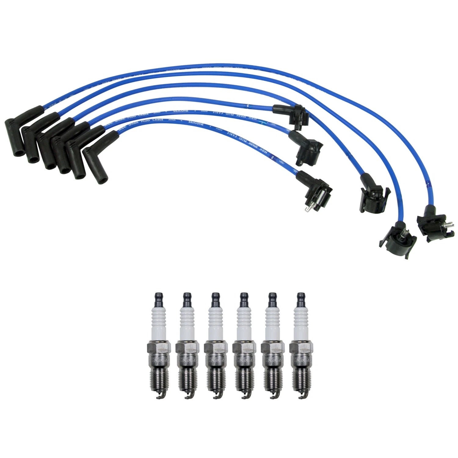 NGK Wire Set & Denso 6 Platinum TT Spark Plugs for Mazda B4000 Navajo (1991–1998)