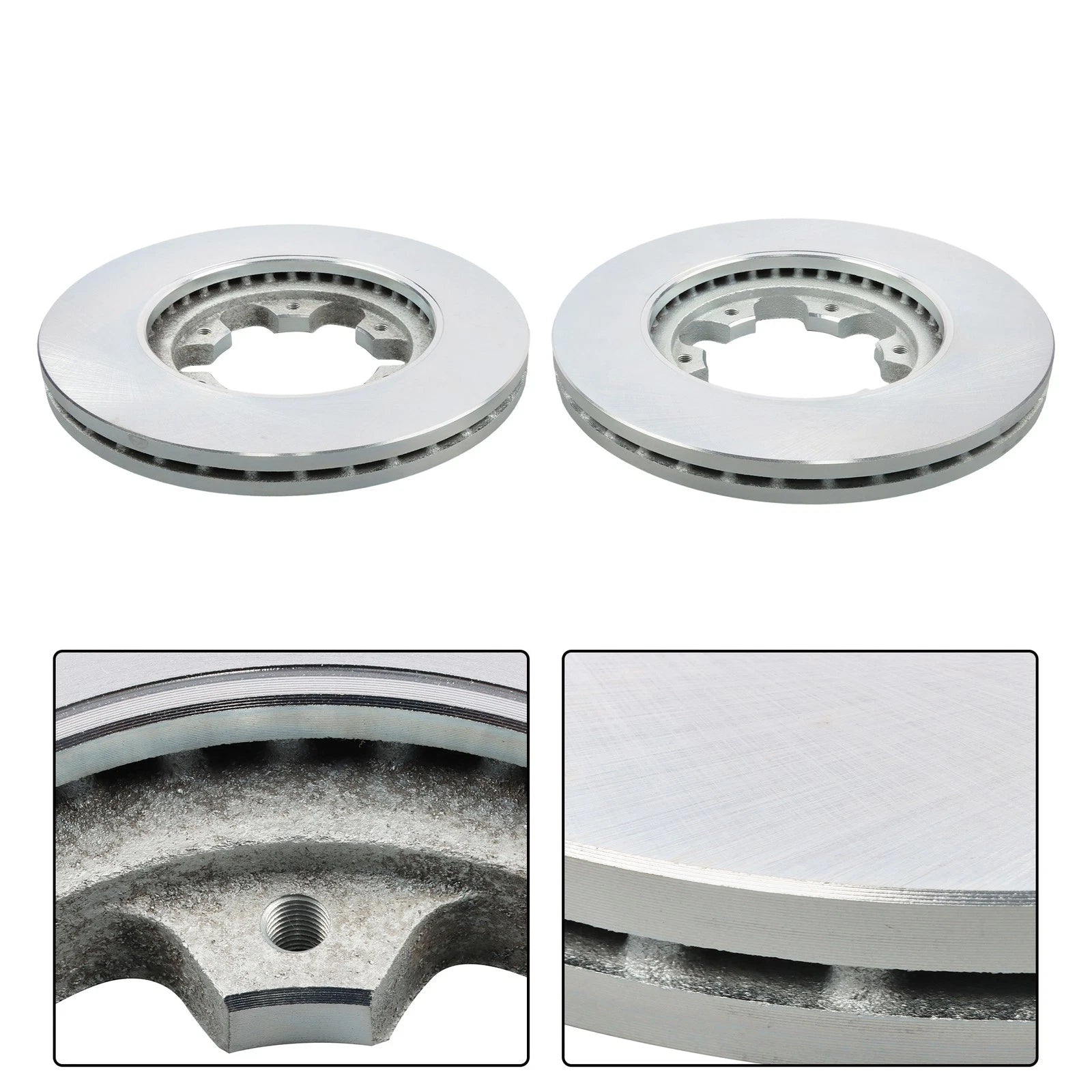 Front Disc Brake Rotors + Ceramic Brake Pads for Nissan D21 (1986–1994)
