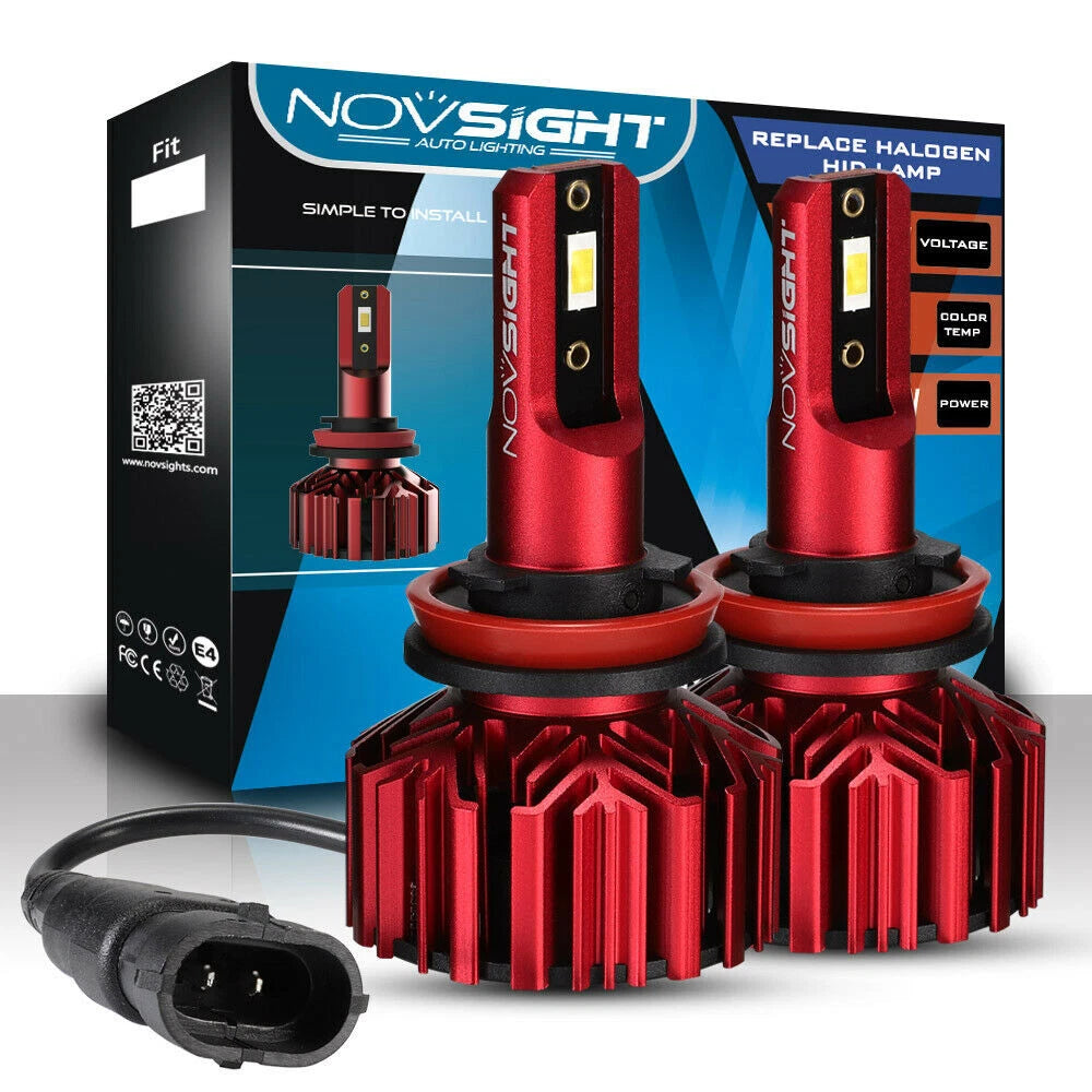 2X H11 H8 H9 LED Headlight Bulbs Kit for NOVSIGHT (Hi/Lo Beam)