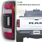 Full LED Tail Light Black Trim LH for RAM 1500 (2019–2023)
