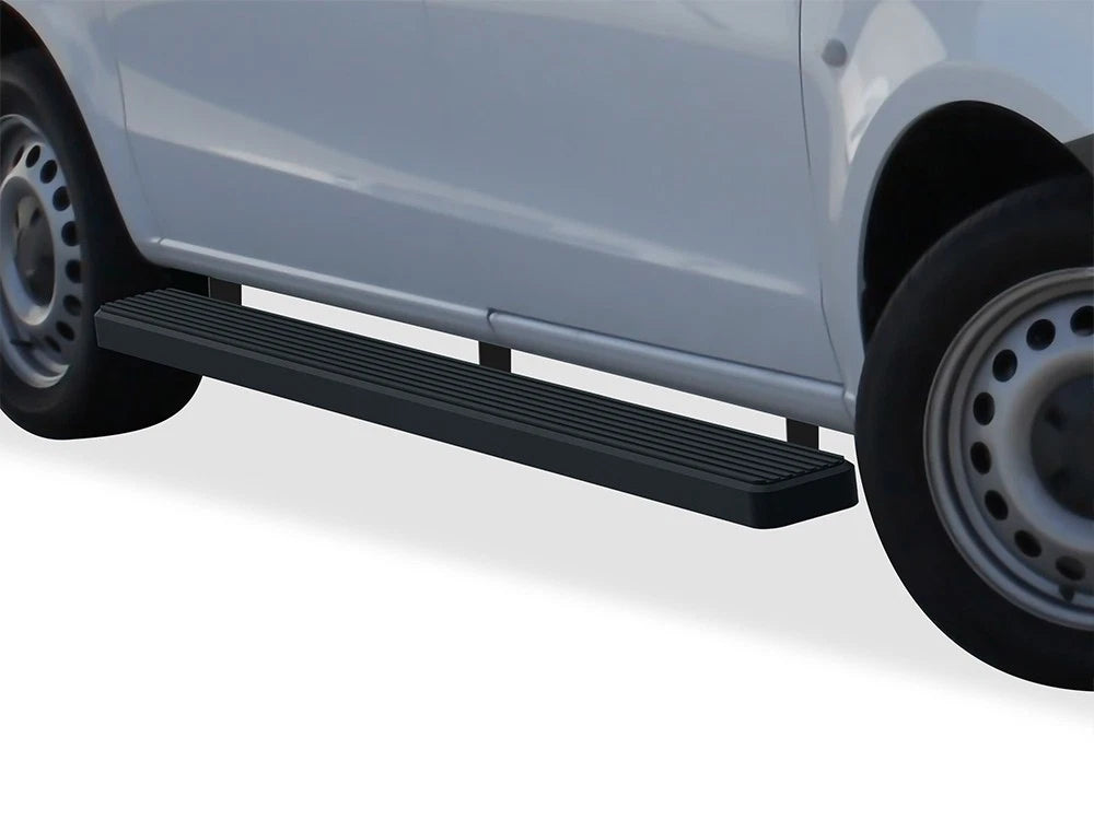 5" Black Running Boards for Mercedes-Benz Metris Cargo Van (2016–2023)