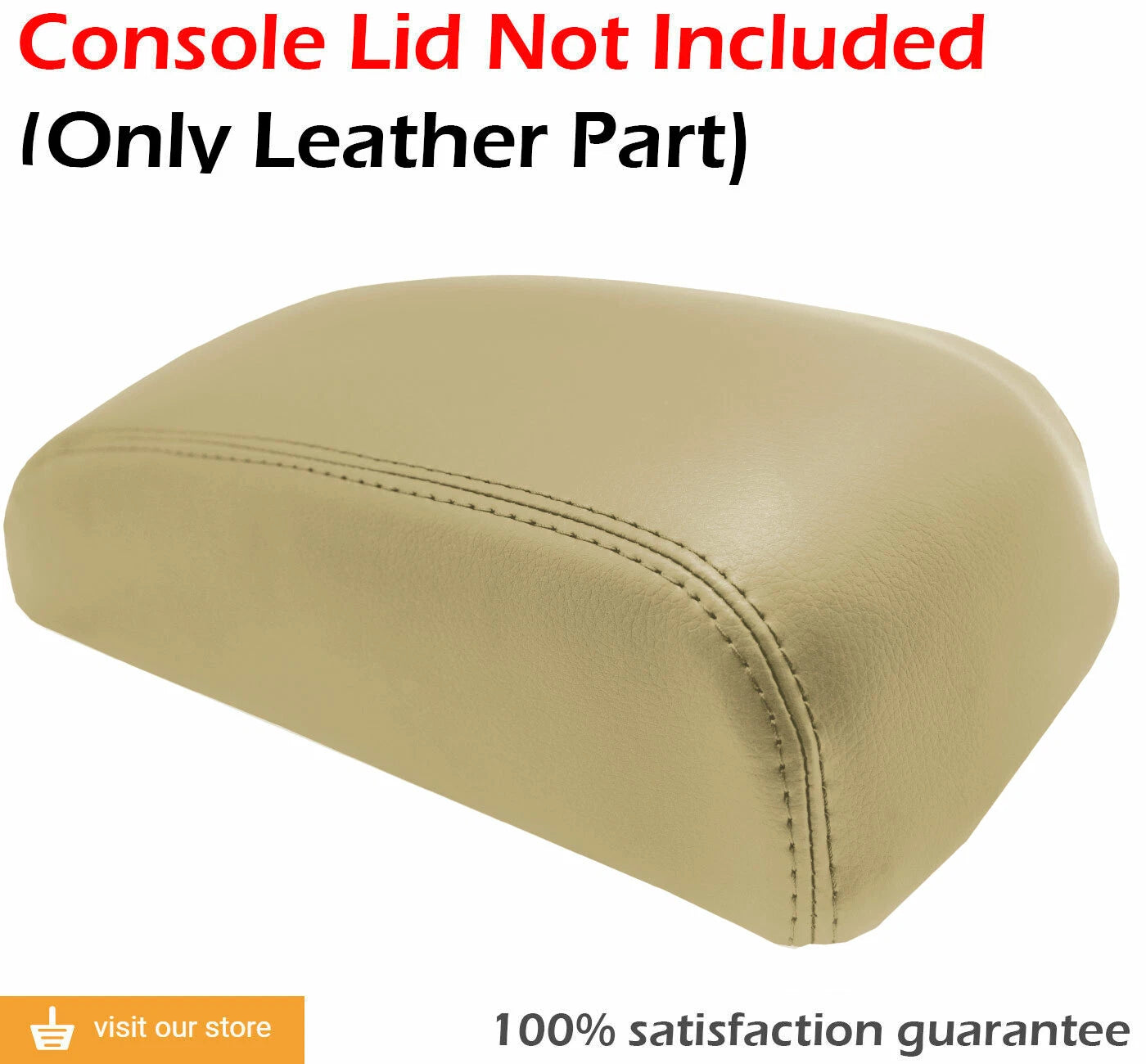 Leather Console Lid Armrest Cover for Nissan Maxima (1997–1999) Beige