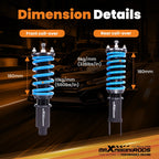 Coilovers for Honda Civic (1996-2000) 24 Way Adjustable Damper