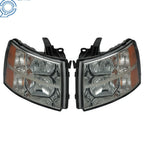 Set of 2 Headlights for Chevy Silverado (2007-2013) Black Housing Smoke