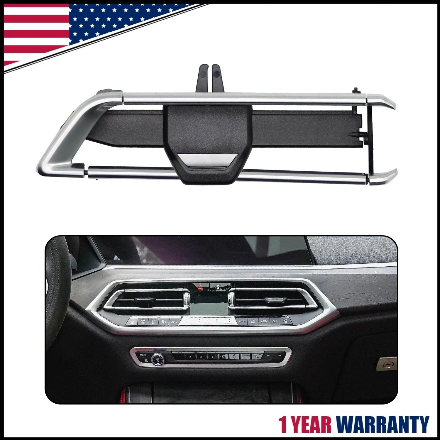 Left Inner A/C Vent Grille Outlet Clip for BMW G05 X5 (2019–2021)