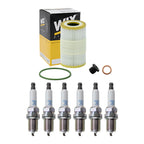 Wix Oil Filter & NGK 6 Laser Platinum Spark Plugs for Audi A6 A7 A8 Q7