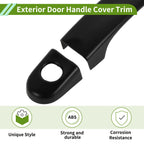 Set of 8 Exterior Door Handle Cover Trim for Volkswagen Transporter (T5) Matte Black