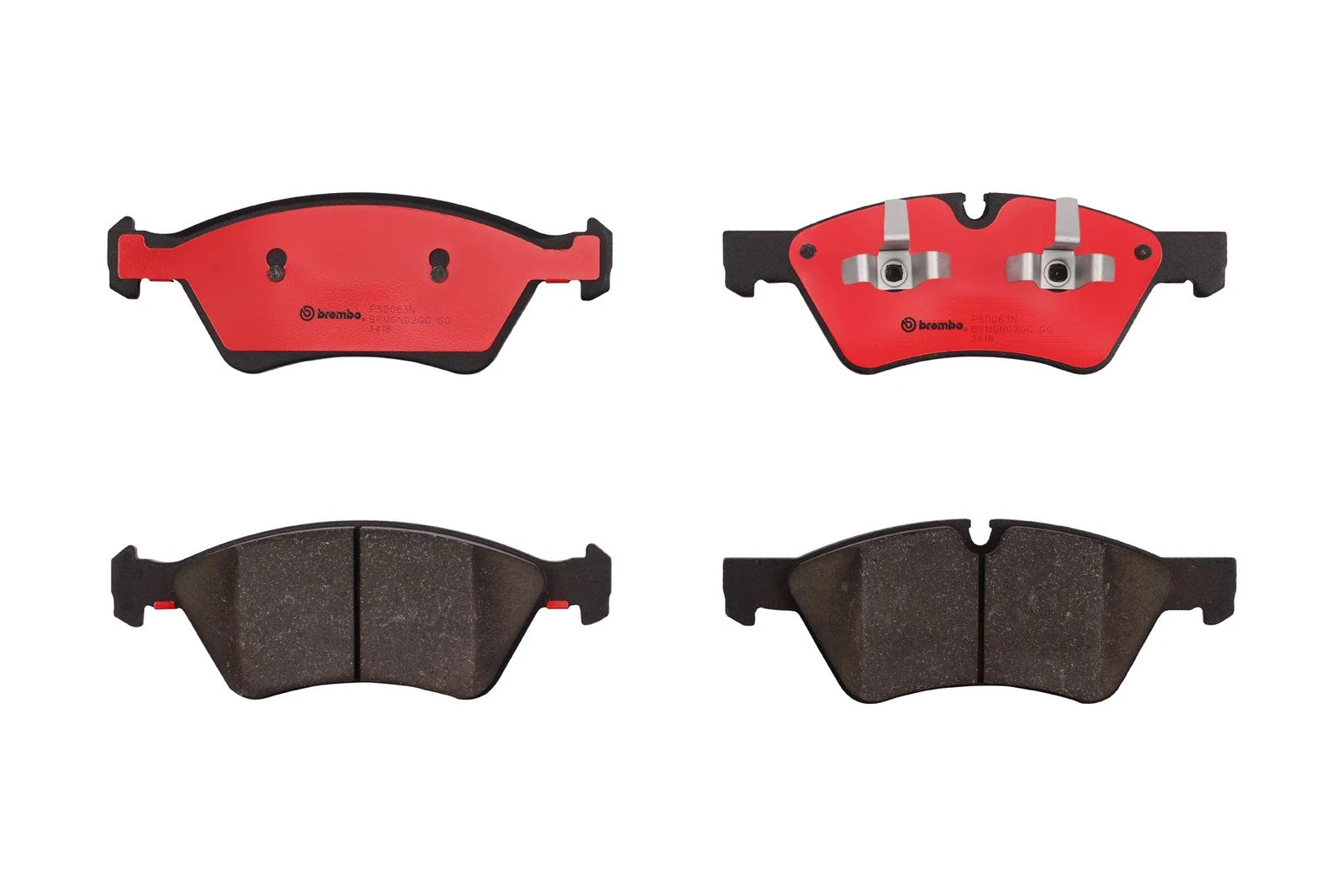 Front Disc Brake Pad Set for Mercedes W211 W164 W251 ML350 (2003–2011) - Ceramic Slotted, Brembo