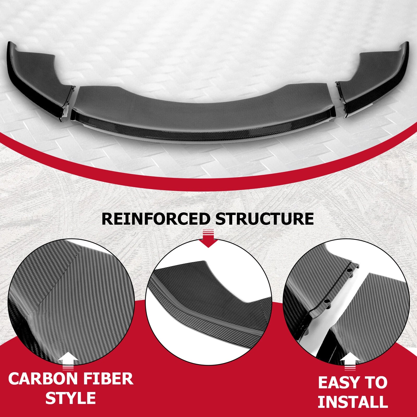 Carbon Fiber Front Bumper Lip Splitter for Tesla Model X (2016–2020)