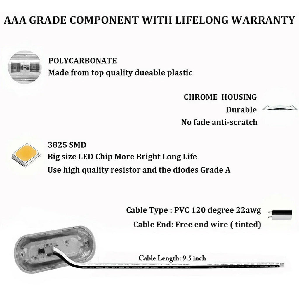 4 x Waterproof 12V-24V Stern Transom Light for Marine Boat LED Deck Courtesy