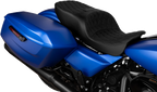 Freedom Seat for Harley-Davidson (2014–2023) - Vinyl - Double Diamond Black Stitch
