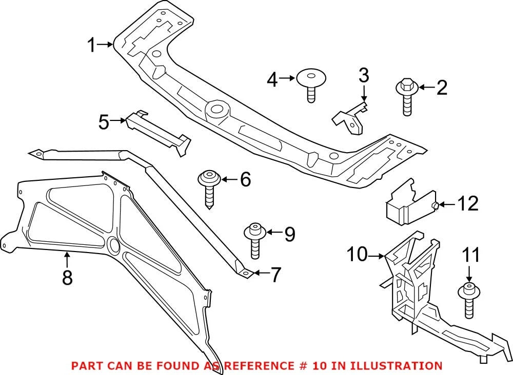 Hood Latch Support for BMW (OEM 51648055670)