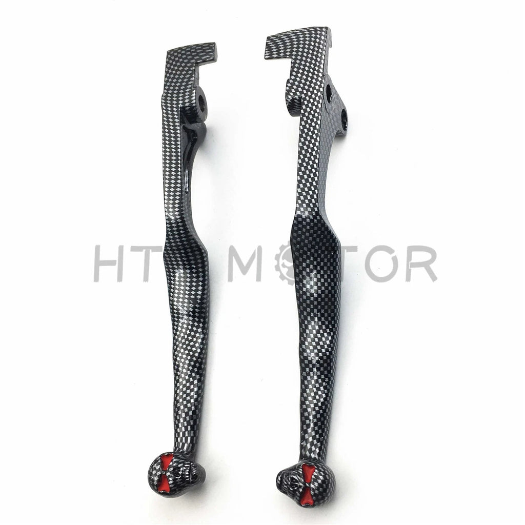 Carbon Skull Brake Clutch Levers for Kawasaki Vulcan 1500 1600 (1996–2009)