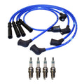 NGK 7mm Wire Set & Denso Iridium Spark Plug Kit for Mazda B2600 MPV (1986–1993)