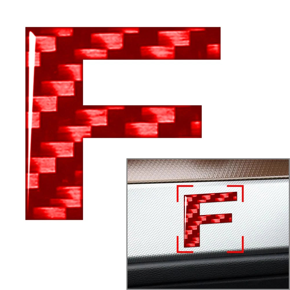 Car Badge Emblem Decals Stickers for - Carbon Red