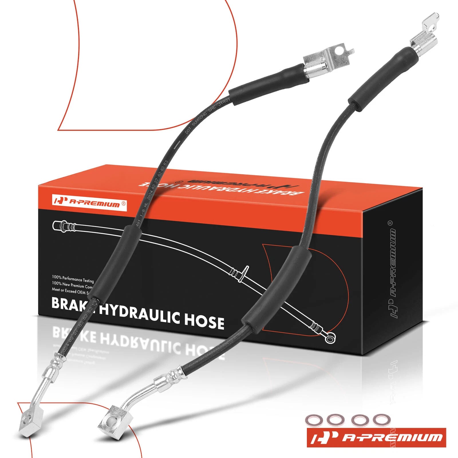 2X Front Brake Hydraulic Hose for Jeep Grand Cherokee (1993–1998)