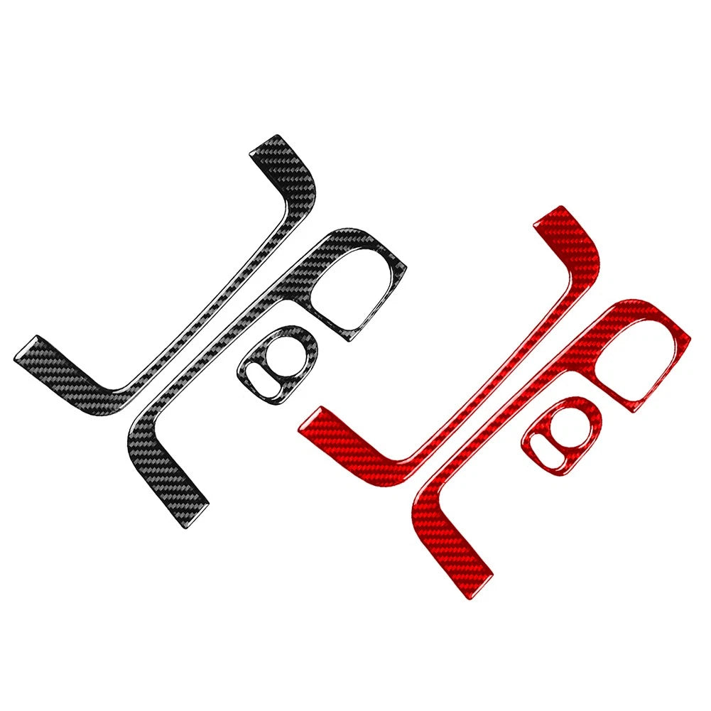 Carbon Fiber Interior Door Armrest Handle Trim for Fiat 500 (2012–2015)
