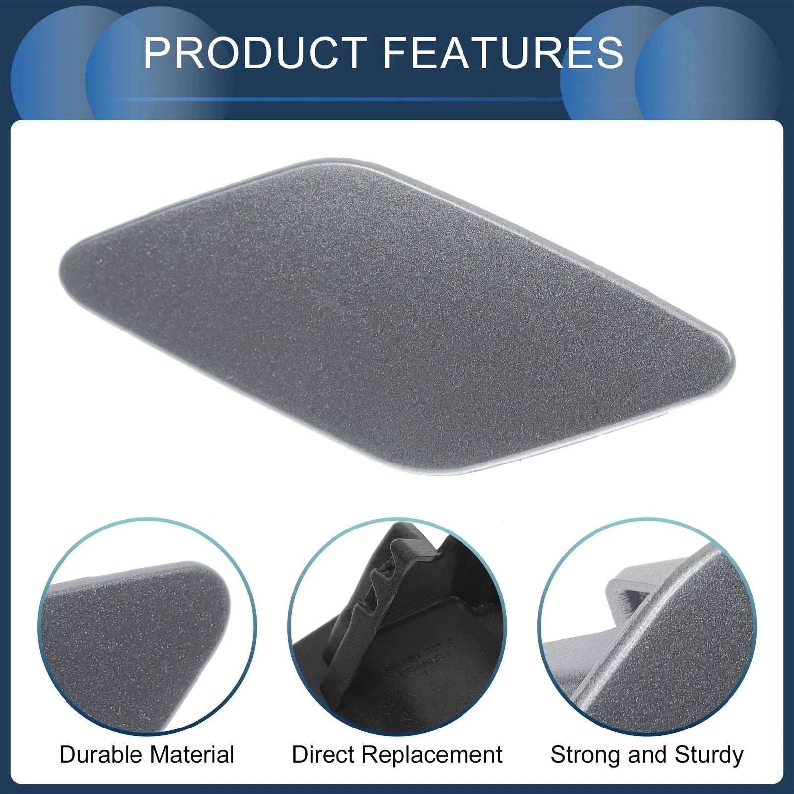 Front Left Washer Nozzle Cover Cap for Volkswagen Passat B8 (2015–2022) Grey