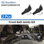 2 Pcs Front Lower Ball Joints for Mitsubishi Montero Limited (2001–2006) No.K90673