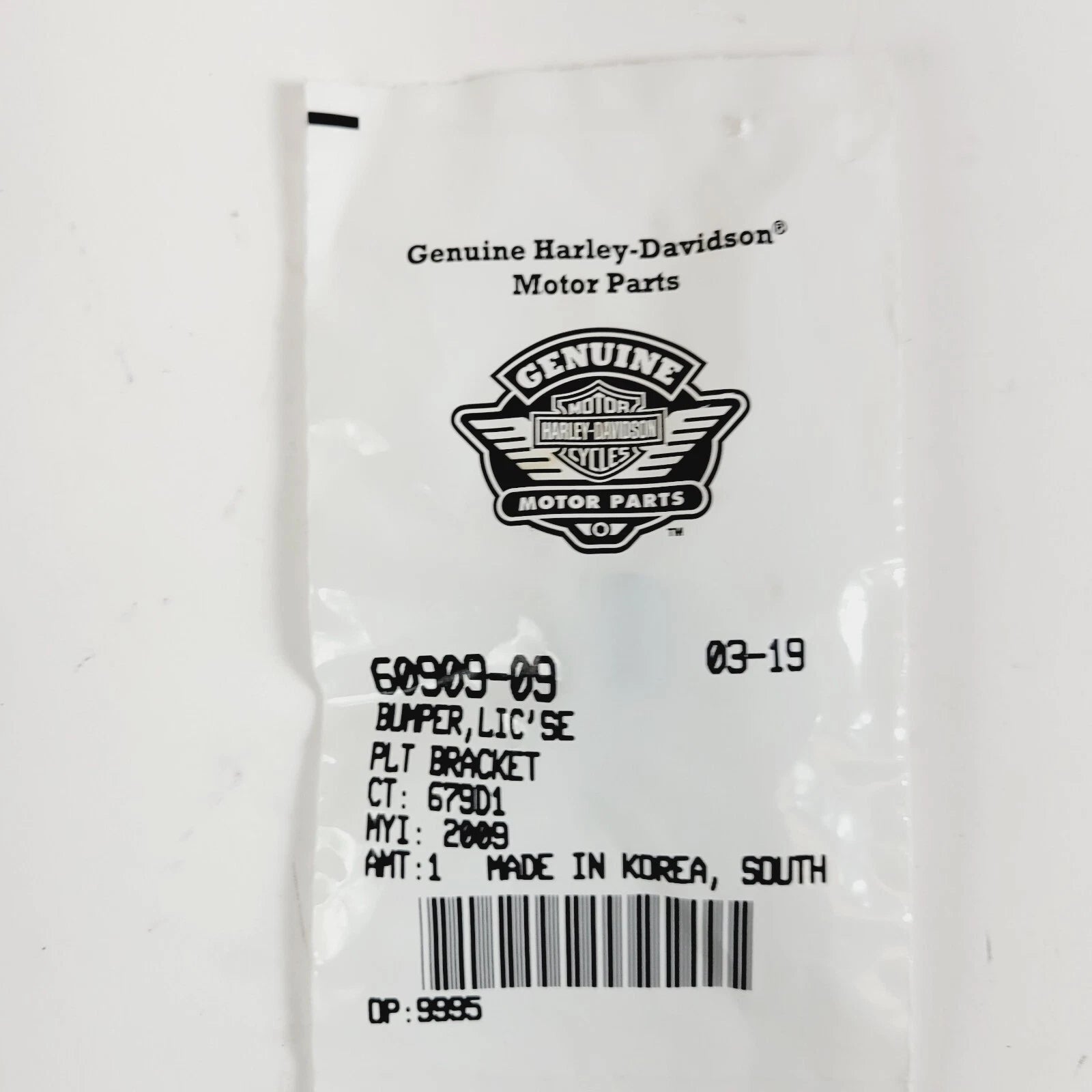 License Plate Bracket Bumper for Harley-Davidson (60909-09)