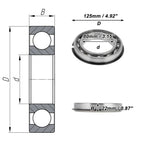 Deep Groove Ball Bearing P5 for Scooter Skateboard Wheel (6016NR)