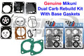 Carburetor Rebuild Kit & Base Gasket for SeaDoo HX (717–720)