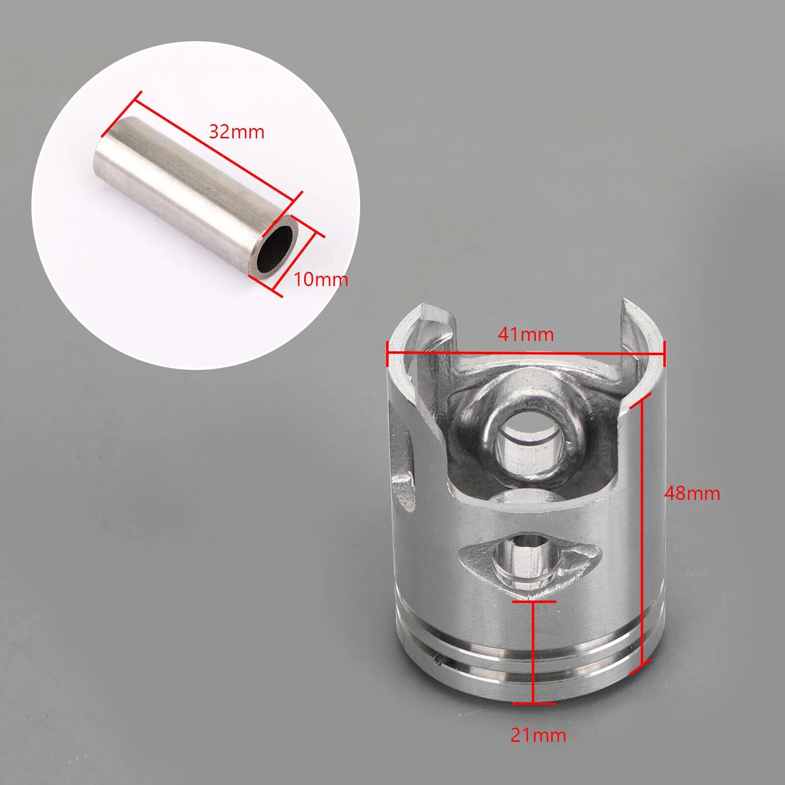 Piston Ring Pin Clip Kit 41.00mm +1.00 for Can-Am Mini DS Quest 50 (2002–2006)